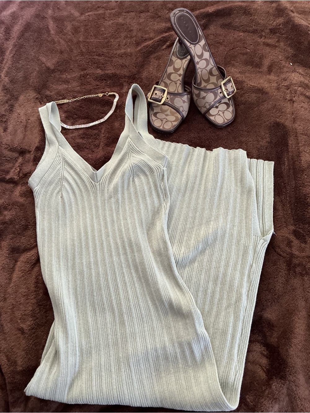 Sage green bodycon dress